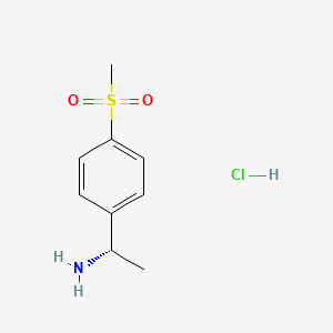 Chemical structure of (S)-1-(4-(Methylsulfonyl)phenyl)ethanamine hydrochloride