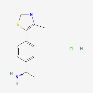 Chemical structure of (S)-1-(4-(4Methylthiazol-5-yl)phenyl)ethan-1-amine HCl