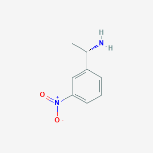 Chemical structure of (S)-1-(3-Nitrophenyl)ethanamine