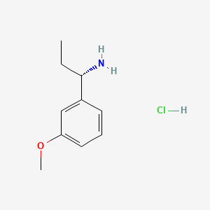 Chemical structure of (S)-1-(3-Methoxyphenyl)propan-1-amine hydrochloride