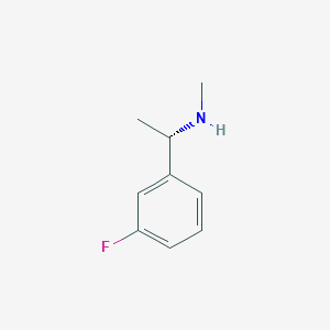 Chemical structure of (S)-1-(3-Fluorophenyl)-N-methylethanamine