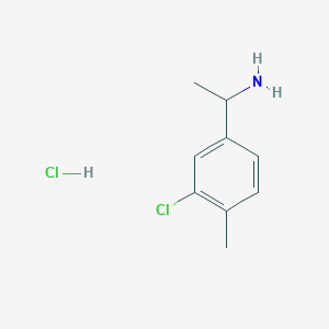Chemical structure of (S)-1-(3-Chloro-4-methylphenyl)ethanamine hydrochloride
