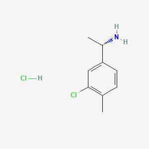 Chemical structure of (S)-1-(3-Chloro-4-methylphenyl)ethanamine