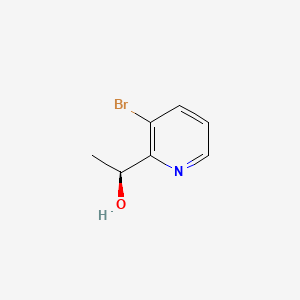 Chemical structure of (1S)-1-(3-bromo-2-pyridyl)ethanol