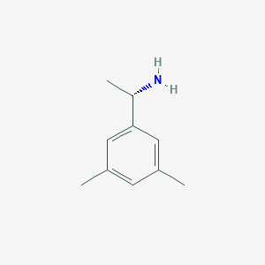 Chemical structure of (S)-1-(3,5-Dimethylphenyl)ethanamine
