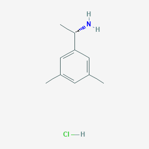 Chemical structure of (S)-1-(3,5-dimethylphenyl)ethanamine hydrochloride