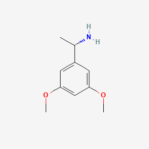 Chemical structure of (S)-1-(3,5-Dimethoxyphenyl)ethanamine