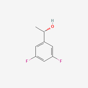 Chemical structure of (S)-1-(3,5-Difluorophenyl)ethanol
