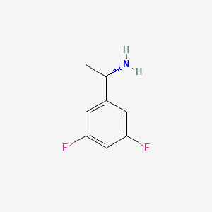 Chemical structure of (S)-1-(3,5-Difluorophenyl)ethanamine
