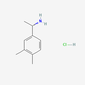 Chemical structure of (S)-1-(3,4-Dimethylphenyl)ethanamine hydrochloride