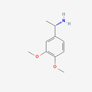 Chemical structure of (S)-1-(3,4-Dimethoxyphenyl)ethanamine