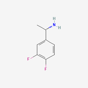 Chemical structure of (S)-1-(3,4-Difluorophenyl)ethanamine