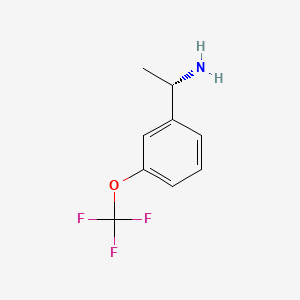 Chemical structure of (S)-1-(3-(Trifluoromethoxy)phenyl)ethan-1-amine