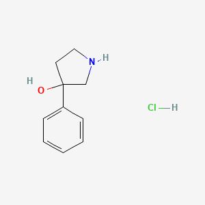 Chemical structure of (S)-1-(3-(1-aminoethyl)phenyl)ethanone hydrochloride