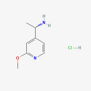 Chemical structure of (S)-1-(2-Methoxypyridin-4-yl)ethanamine hydrochloride