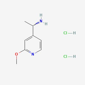 Chemical structure of (S)-1-(2-Methoxypyridin-4-yl)ethanamine dihydrochloride