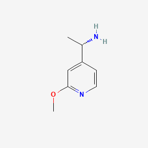 Chemical structure of (S)-1-(2-Methoxypyridin-4-yl)ethanamine