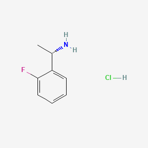 Chemical structure of (S)-1-(2-Fluorophenyl)ethanamine hydrochloride