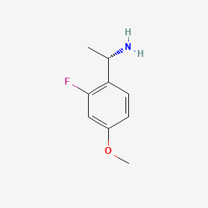 Chemical structure of (1S)-1-(2-Fluoro-4-methoxyphenyl)ethylamine