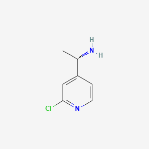 Chemical structure of (S)-2-Chloro-4-(1-amino)ethylpyridine