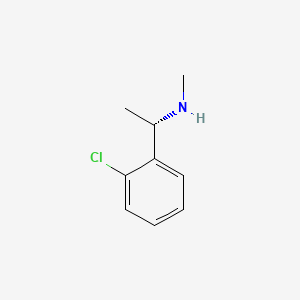 Chemical structure of (S)-1-(2-Chlorophenyl)-N-methylethan-1-amine