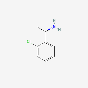 Chemical structure of (S)-1-(2-Chlorophenyl)ethanamine
