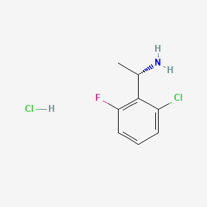 Chemical structure of (S)-1-(2-Chloro-6-fluorophenyl)ethanamine hydrochloride