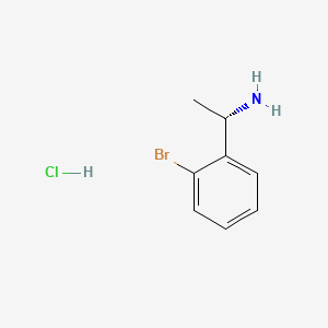 Chemical structure of (S)-1-(2-Bromophenyl)ethanamine hydrochloride