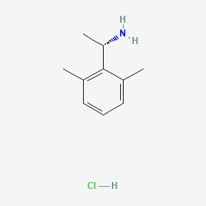 Chemical structure of (S)-1-(2,6-Dimethylphenyl)ethanamine hydrochloride