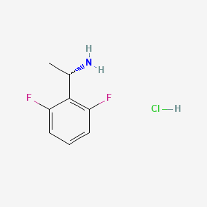 Chemical structure of (S)-1-(2,6-Difluorophenyl)ethanamine hydrochloride