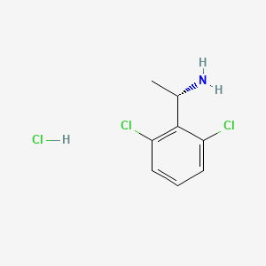 Chemical structure of (S)-1-(2,6-Dichlorophenyl)ethanamine hydrochloride