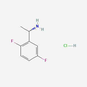 Chemical structure of (S)-1-(2,5-Difluorophenyl)ethanamine hydrochloride
