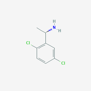 Chemical structure of (S)-1-(2,5-Dichlorophenyl)ethanamine