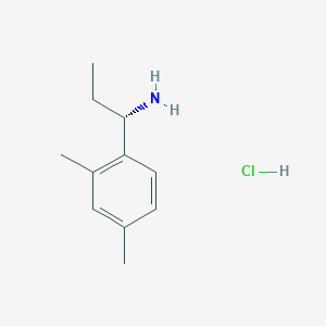 Chemical structure of (S)-1-(2,4-Dimethylphenyl)propan-1-amine hydrochloride