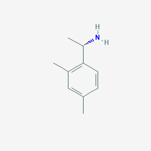 Chemical structure of (S)-1-(2,4-Dimethylphenyl)ethanamine