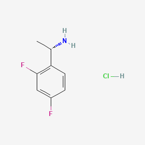 Chemical structure of (S)-1-(2,4-Difluorophenyl)ethanamine hydrochloride