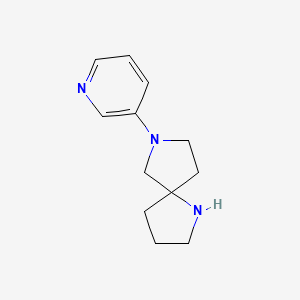 Chemical structure of (S)-1-(1H-benzimidazol-2-yl)-3-methylbutylamine