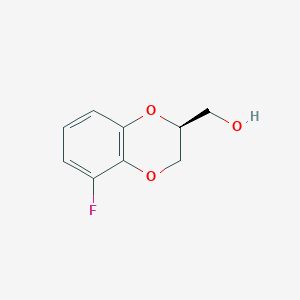 Chemical structure of (S)-(5-fluoro-2,3-dihydrobenzo[b][1,4]dioxin-2-yl)Methanol
