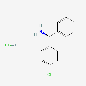 Chemical structure of (S)-(4-Chlorophenyl)(phenyl)methanamine hydrochloride