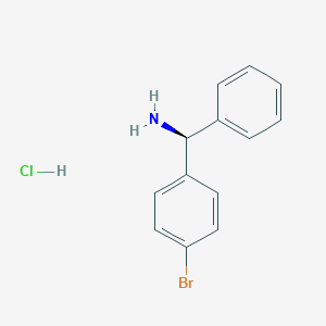 Chemical structure of (S)-(4-Bromophenyl)(phenyl)methanamine hydrochloride