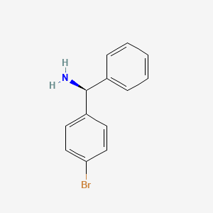 Chemical structure of (S)-(4-Bromophenyl)(phenyl)methanamine