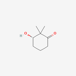 Chemical structure of (S)-(+)-3-Hydroxy-2,2-dimethylcyclohexanone