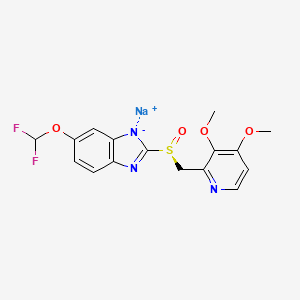 Chemical structure of (S)-(-)-Pantoprazole Sodium Salt