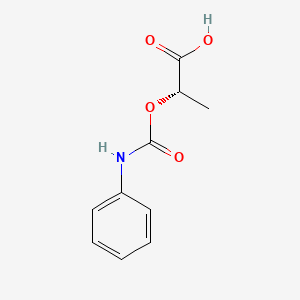 Chemical structure of (S)-(-)-2-(Phenylcarbamoyloxy)propionic acid