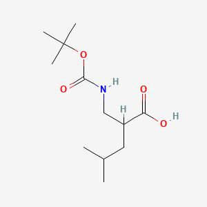 Chemical structure of (R,S)-2-Isobutyl-3-(boc-amino)propanoic acid