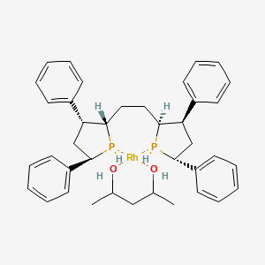 Chemical structure of (R,R)-Ph-BPE-Rh(acac)