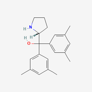 Chemical structure of (R)-α,α-Bis(3,5-dimethylphenyl)-2-pyrrolidinemethanol