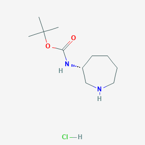 Chemical structure of (R)-tert-Butyl azepan-3-ylcarbamate hydrochloride