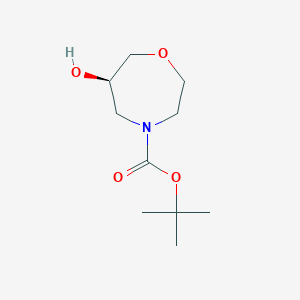 Chemical structure of (R)-4-Boc-6-hydroxy-[1,4]oxazepane