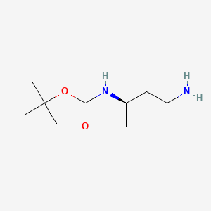 Chemical structure of tert-Butyl (4-aminobutan-2-yl)carbamate